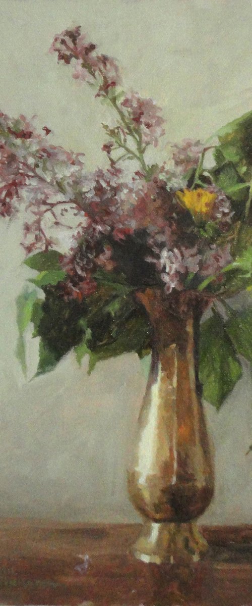 Lilac and dandelion by Radosveta Zhelyazkova