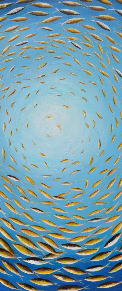 The circle of yellow fishColored fish by Dane