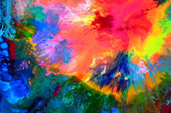 Love - 100x70 cm - Big Painting XL - Large Abstract, Supersized Painting - Ready to Hang, Hotel Wall Decor, Xmas Perfect Gift