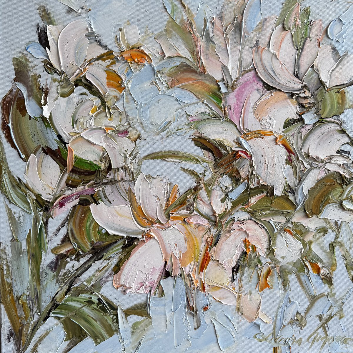 White Magnolia No 39 By Liliana Gigovic, 24 X 24, Artwork For Sale On Artfinder