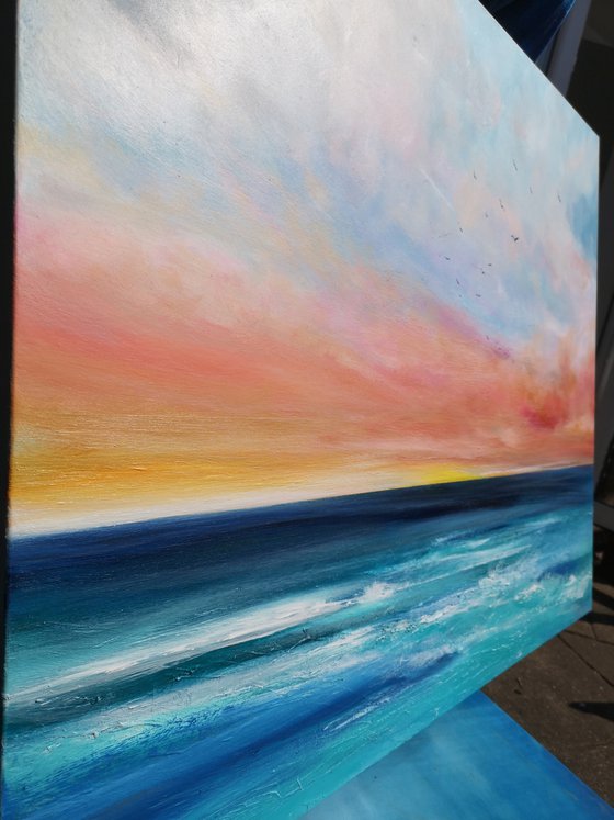 Fresh Dawn - Cornish Seascape, Art, Skyscape