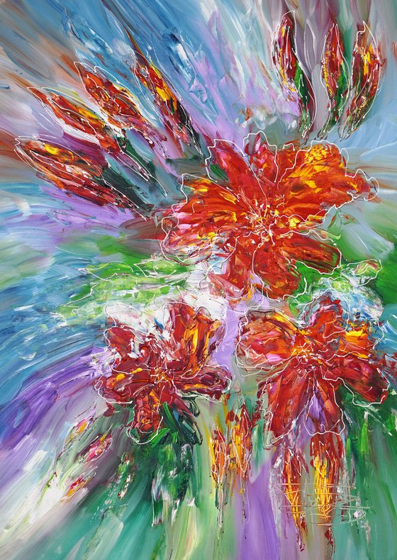 Red Flowery Symphony M 1