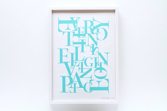Fall into place -turquoise blue-