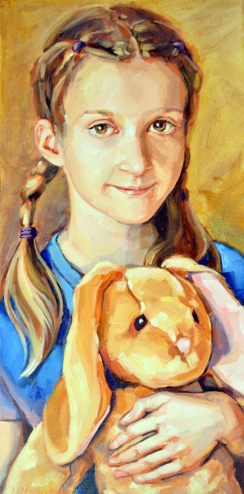 Sofiya and her bunny by Irina Ushakova