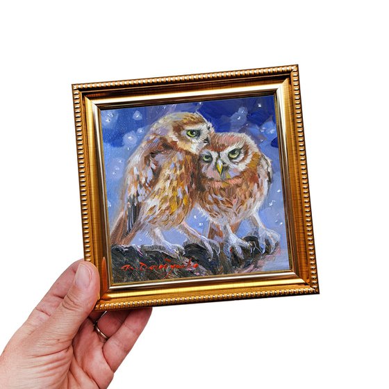 Owl birds painting