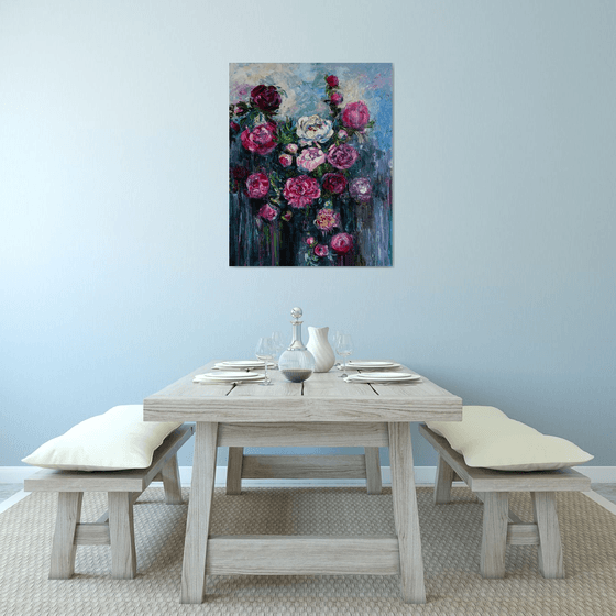 Portal of Peonies Painting