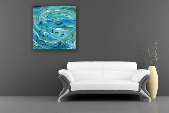 Color of the sound - Original abstract painting, oil on canvas