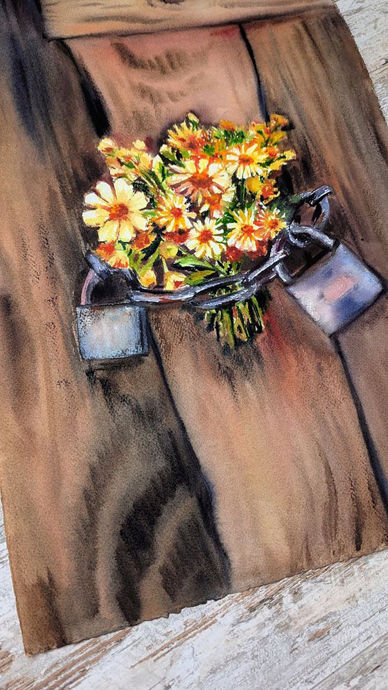 Flowers Behind the Lock