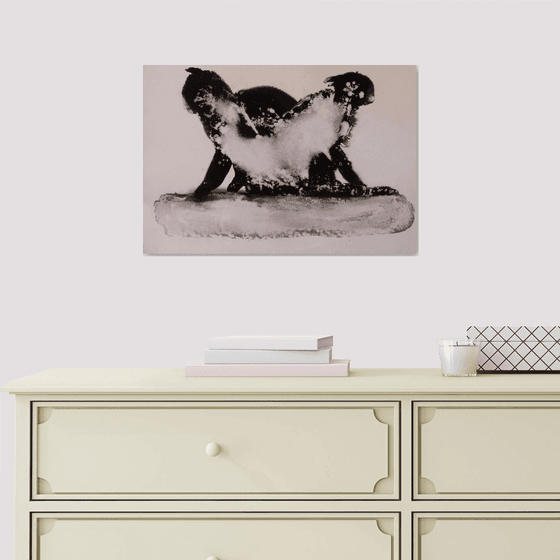 The two cats 1, 29x42 cm