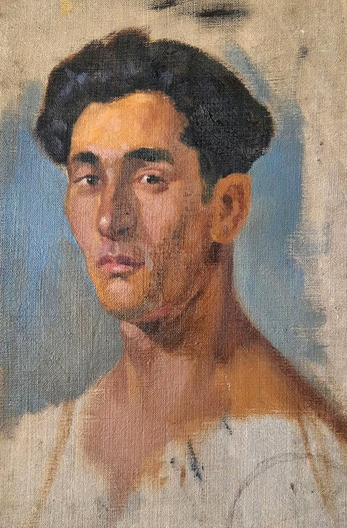 Father Portrait 1955. by Rakhmet Redzhepov