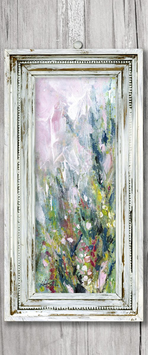 Cottage Meadow 4  - Framed Floral Painting  by Kathy Morton Stanion by Kathy Morton Stanion