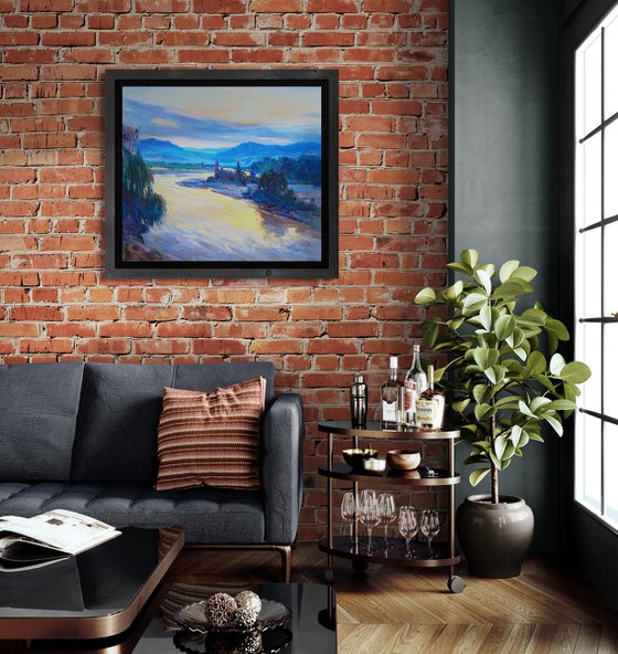 "Sunrise by the river"