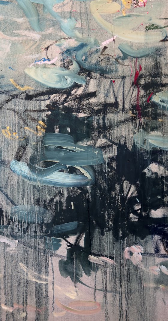 Water lilies. Reflections.