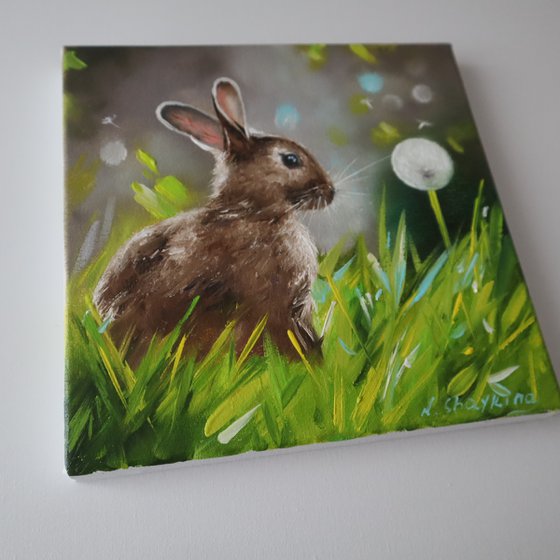 Rabbit Painting, Bunny Art