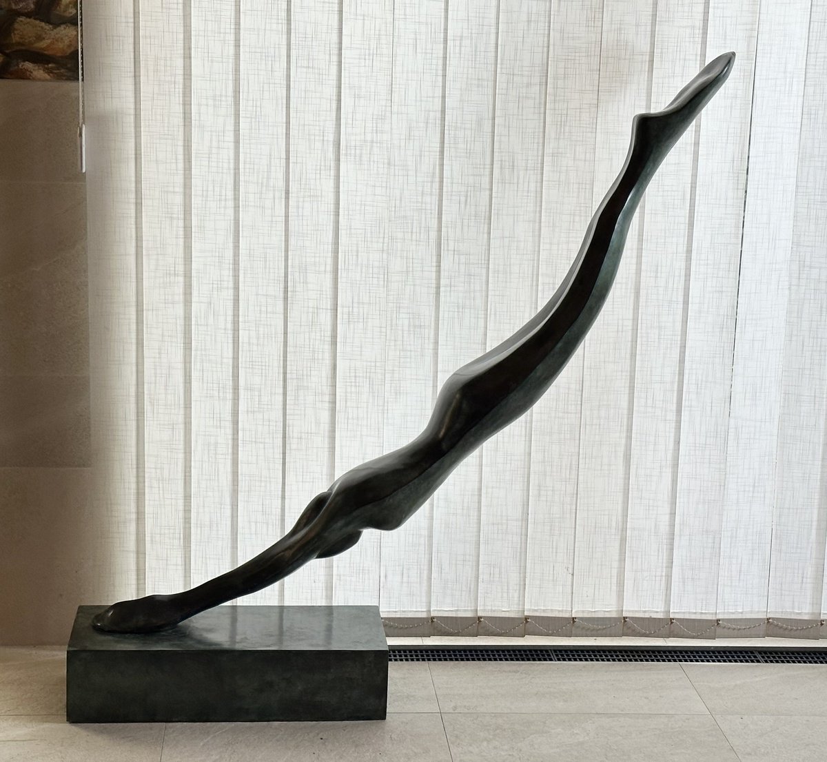 Expressive Bronze Sculpture , Diver (Big) By Toth Kristof, 59 X 53, Artwork For Sale On Artfinder