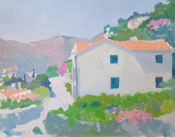 Sunlit Mediterranean Hillside