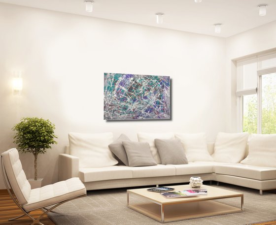 pollock abstract paintings for living room/extra large painting/abstract Wall Art/original painting/painting on canvas 120x80-title-c675