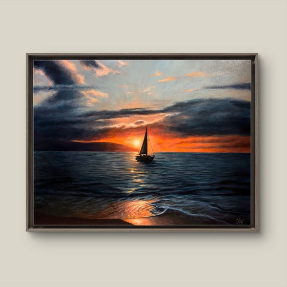 Sunset Sailboat