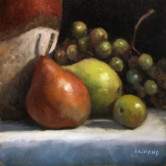 Pears, Grapes and a Plum