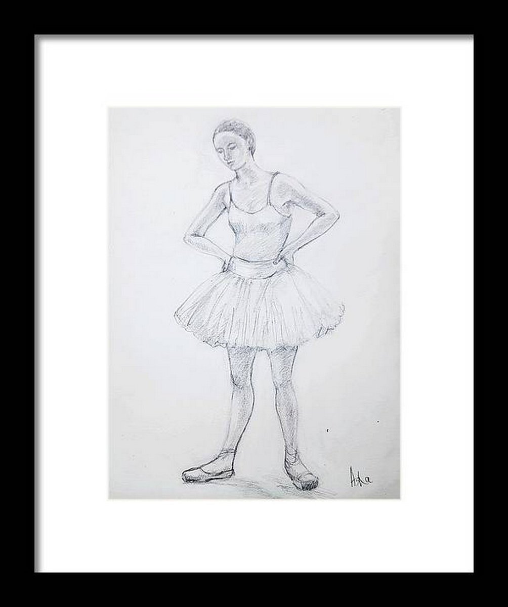 Ballerina Sketch 10 by Asha Shenoy