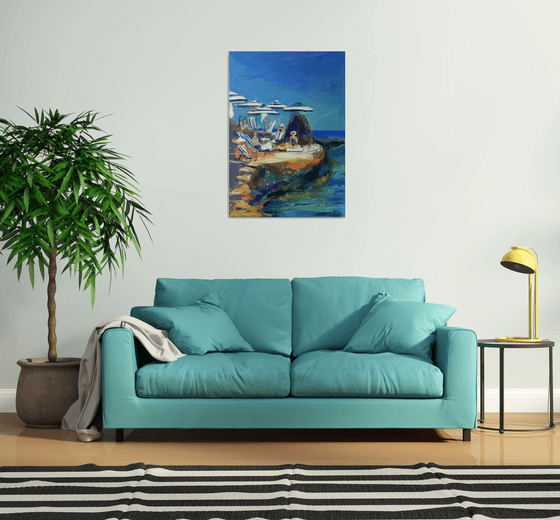 Sunlit Retreat by the Sea