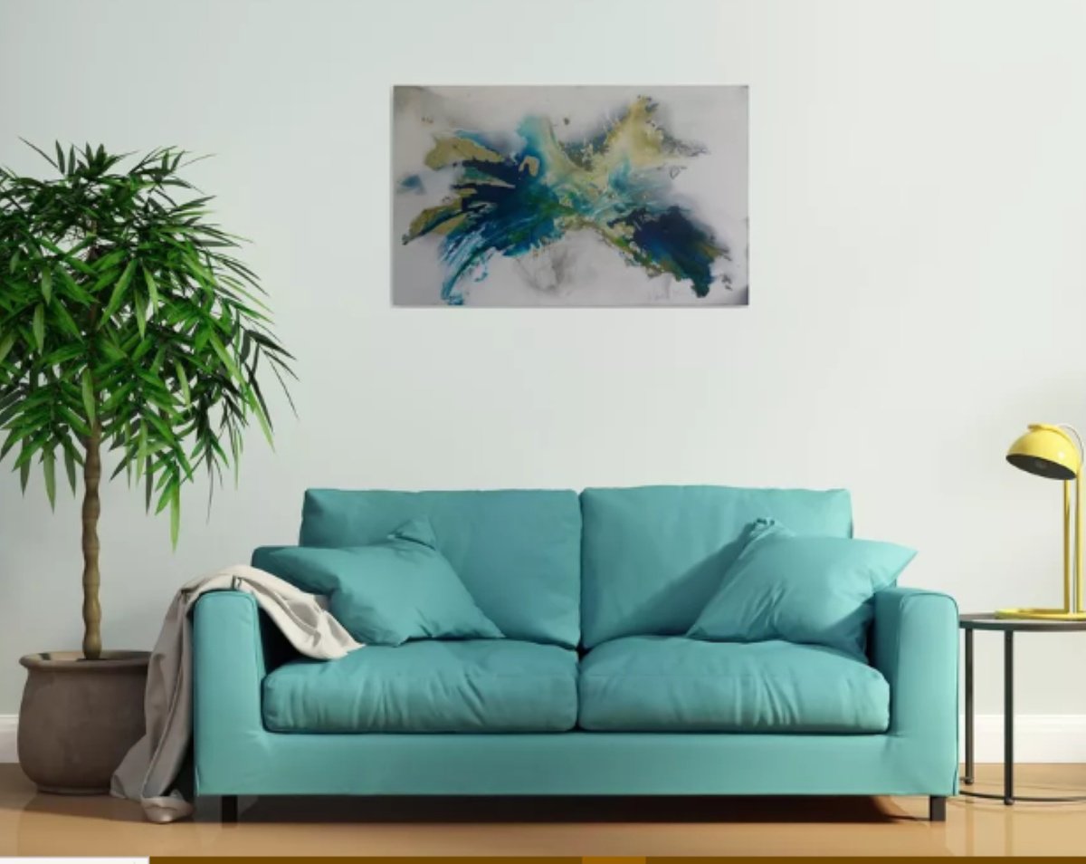 Abstract Painting By Christa Haack, 43 X 27, United In The Storm 1, Original Artwork