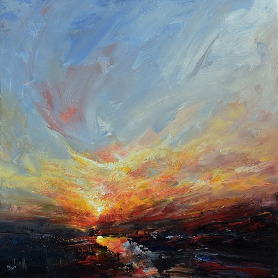 In the evening embrace