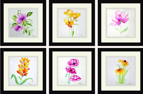 Set of 6 flowers 1