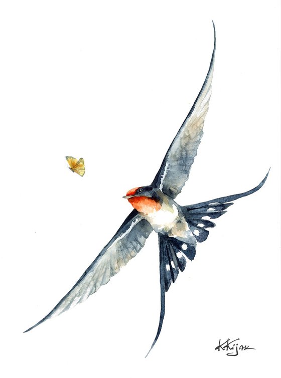 Flying Barn swallow I