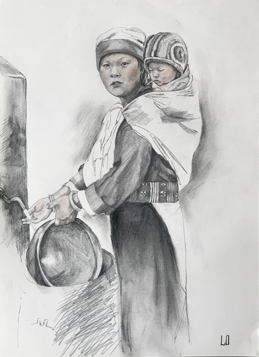 Young mother. Nepal by Oksana Lebedeva