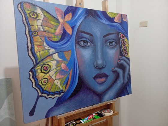 Butterfly woman