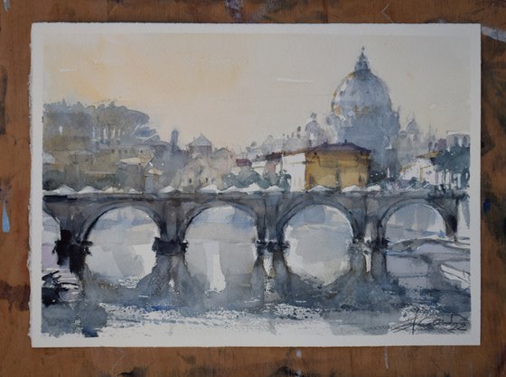 The angels' bridge in Rome ( Ponte Sant'Angelo ) 2