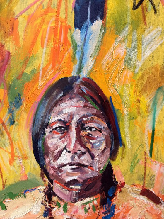 Sitting Bull in Yellow