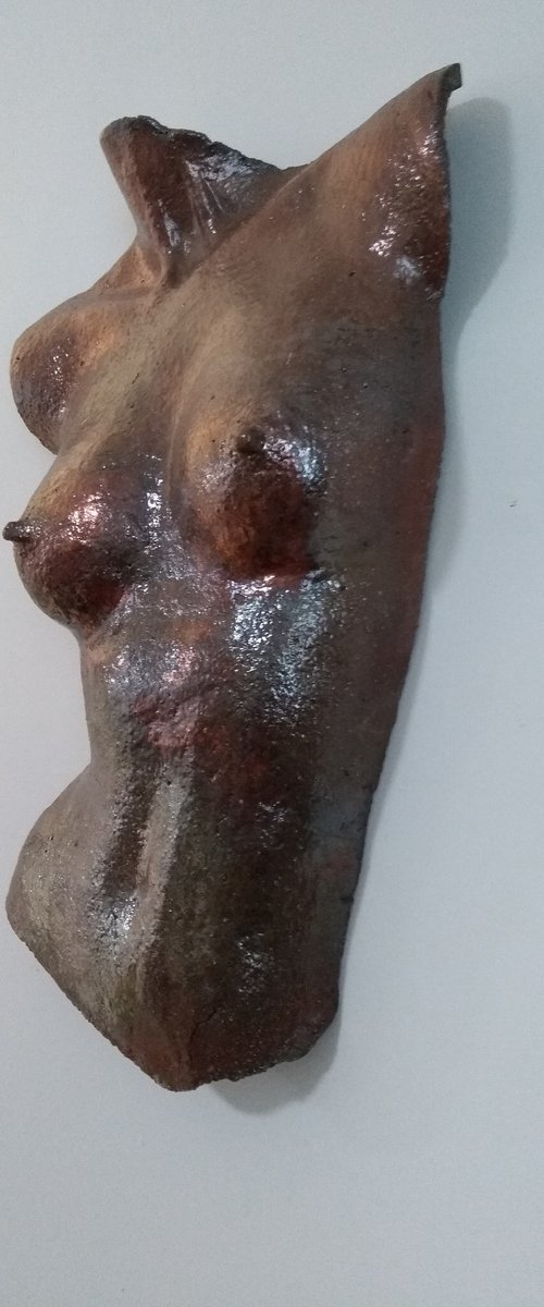 Raku Torso Large 45 by Monique Robben- Andy Sheppard