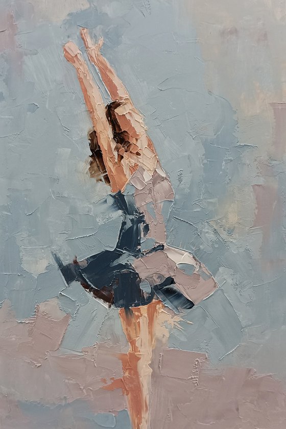 Ballerina 1. Abstract oil painting