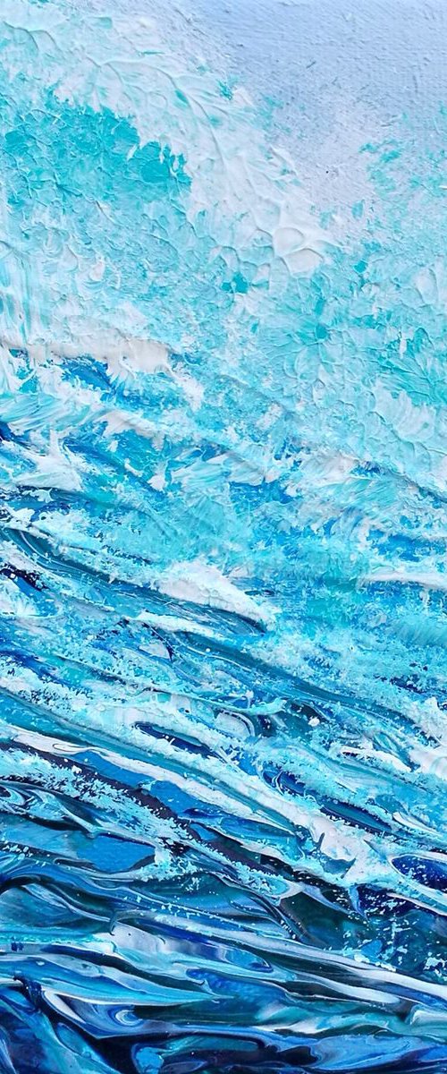 Surf 1, Seascape, small, framed, gorgeous by Mel Graham