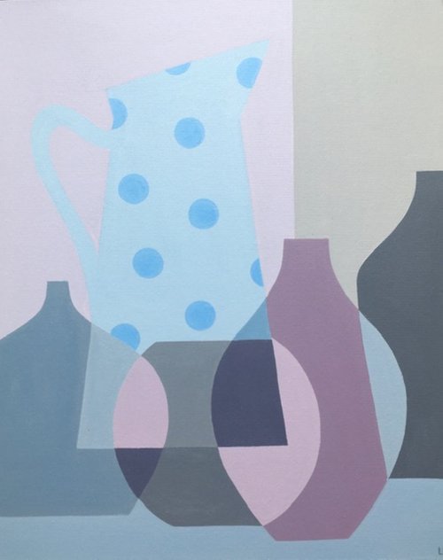 Blue Spotty Jug by Louise MacIntosh-Watson