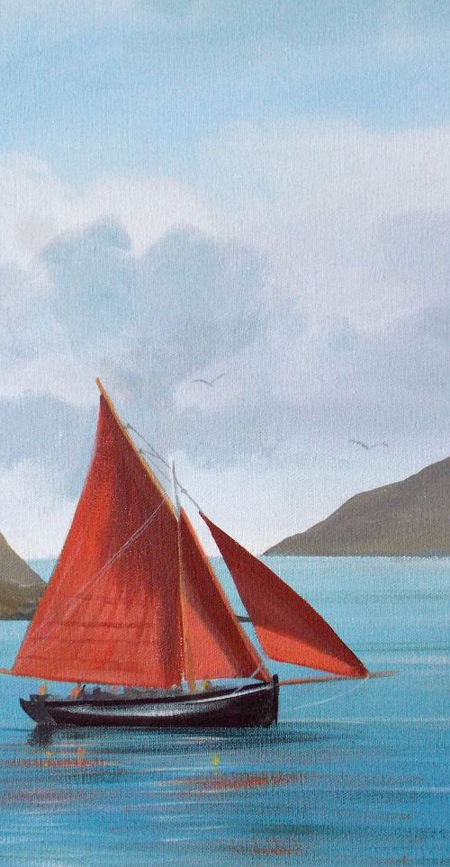 galway traditional fishing boat by cathal o malley