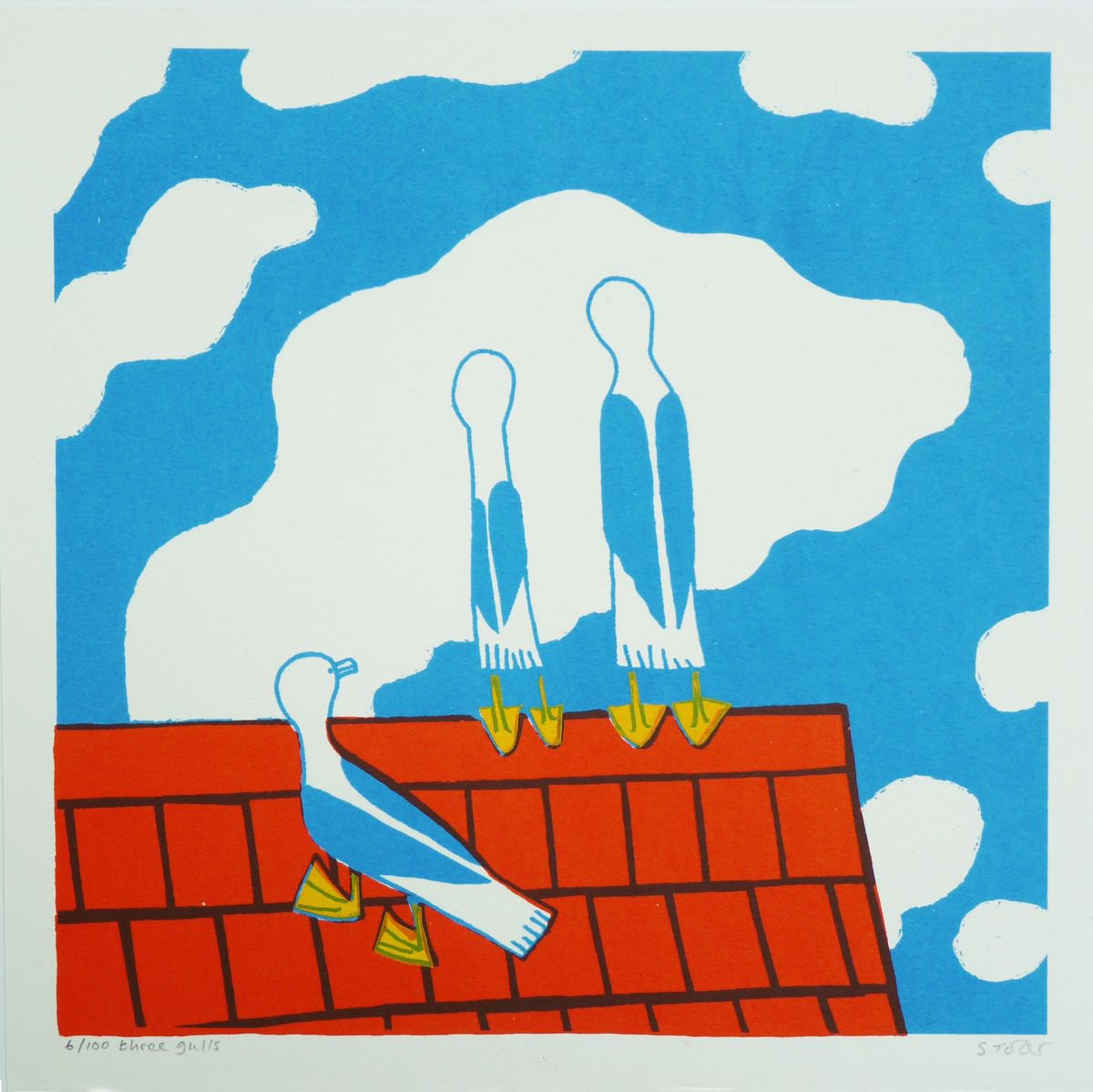 Three Seagulls by Simon Tozer