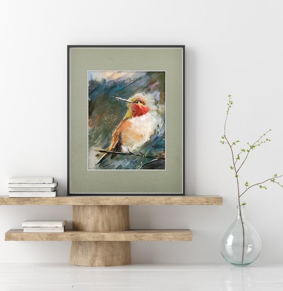 Hummingbird  (pastel)