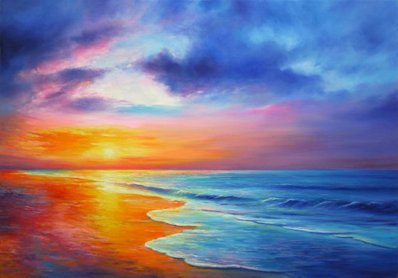 Large seascape painting