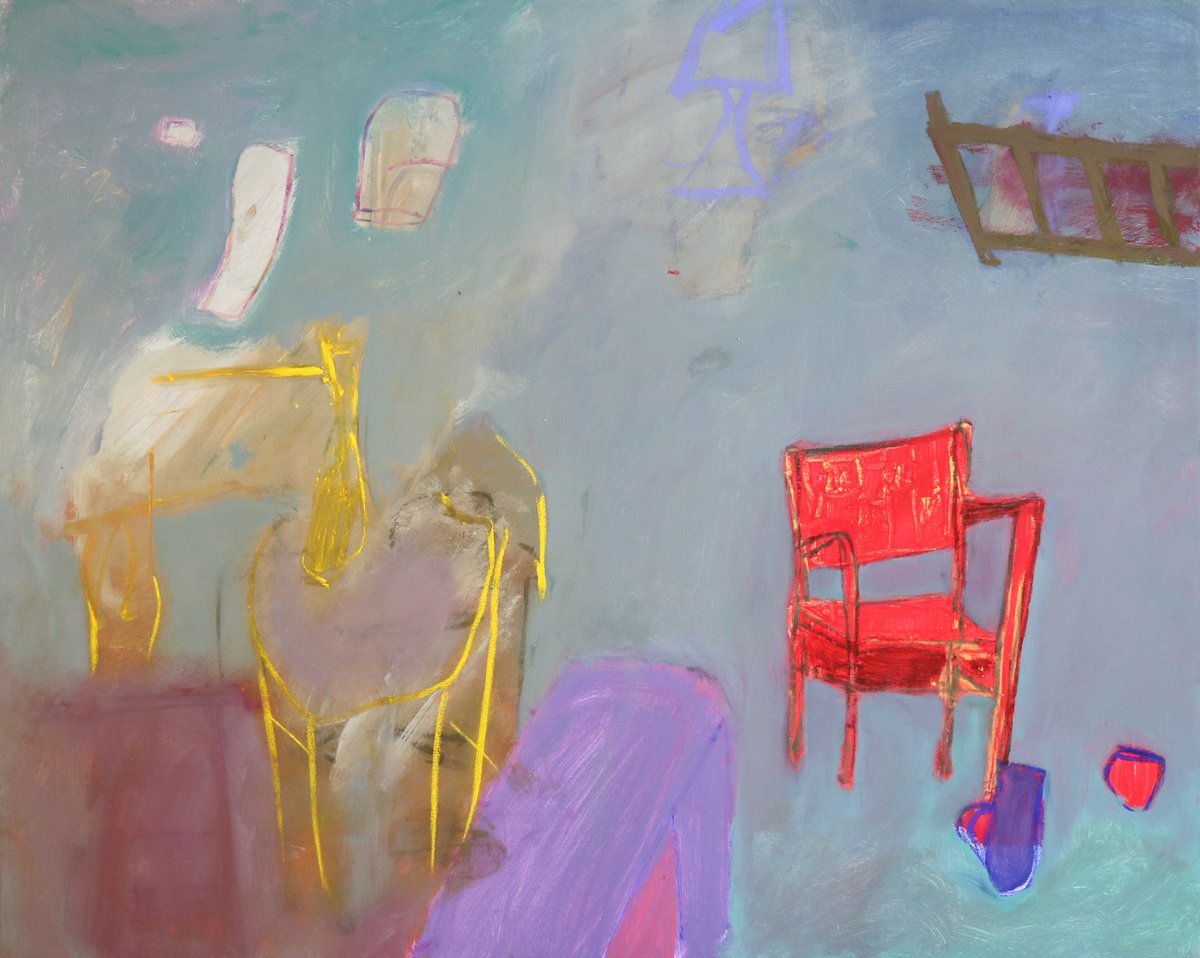 Red Chair in Mint Room II by Wei Tan