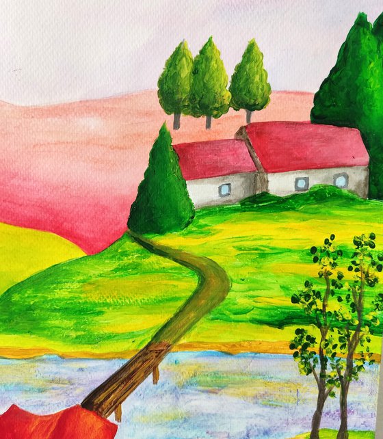 Spring country landscape