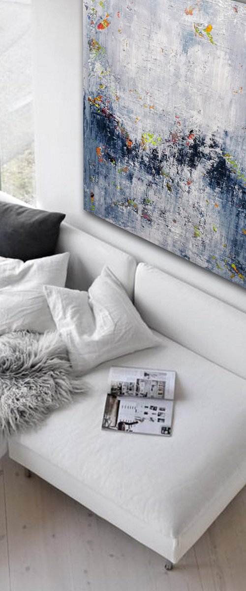 150x100cm. / abstract painting / Abstract 1240 by Alex Senchenko