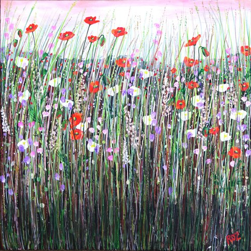 Wildflower Meadow 18 by Roz Edwards