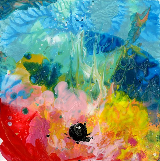 Flowering Euphoria 20 - Floral Abstract Painting by Kathy Morton Stanion