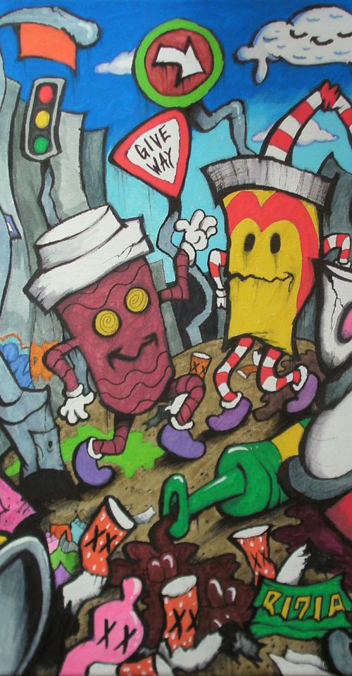 Street art graffiti characters by Ross Hendrick