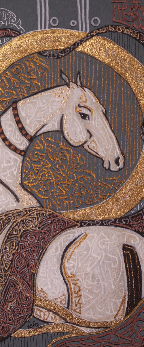 "A celestial white horse" by Fefa Koroleva
