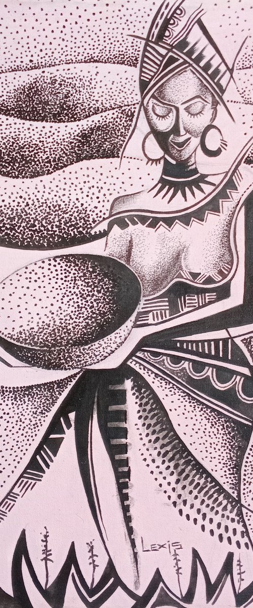 Pretty African woman of grace by Alex Mensah