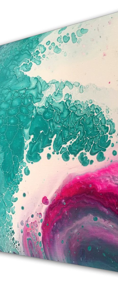"A Bit Of The Bubbly" - FREE USA SHIPPING - Original Abstract PMS Fluid Acrylic Painting - 14.25 x 16 inches by Preston M. Smith (PMS)